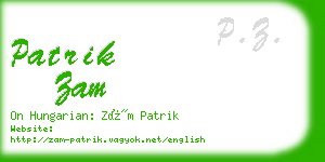 patrik zam business card